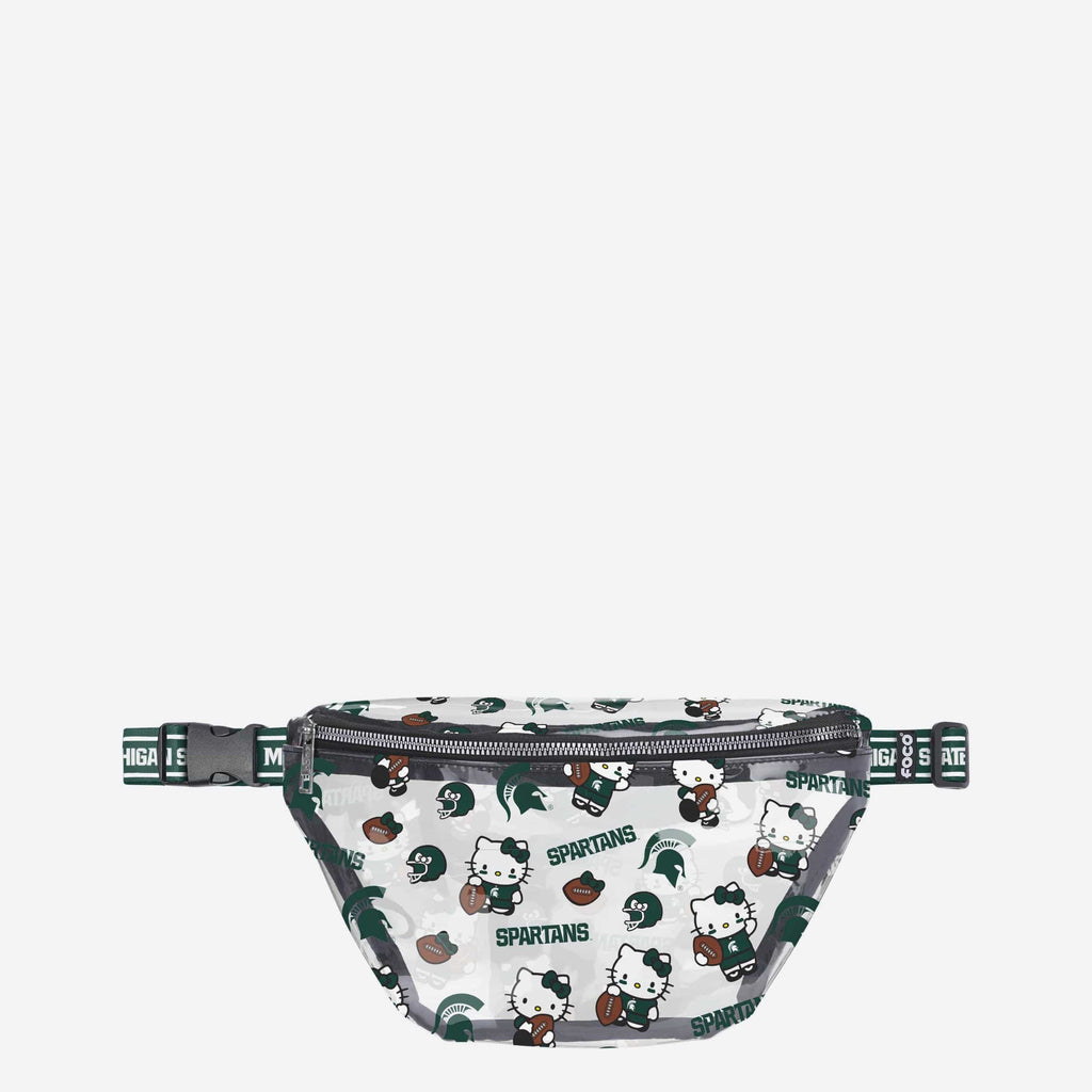 Michigan State Spartans Hello Kitty® Clear Fanny Pack FOCO - FOCO.com