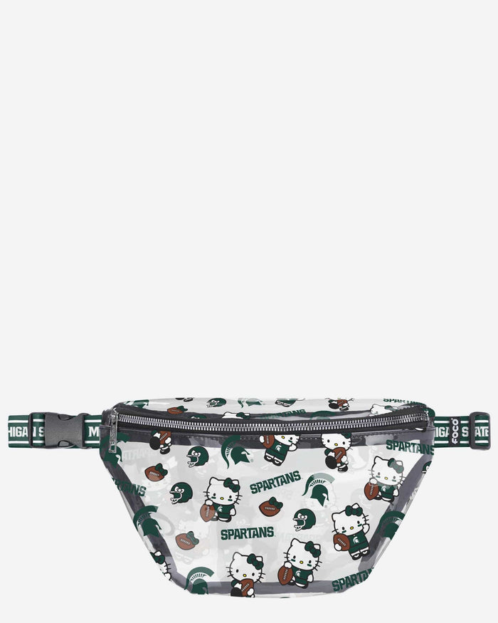 Michigan State Spartans Hello Kitty® Clear Fanny Pack FOCO - FOCO.com