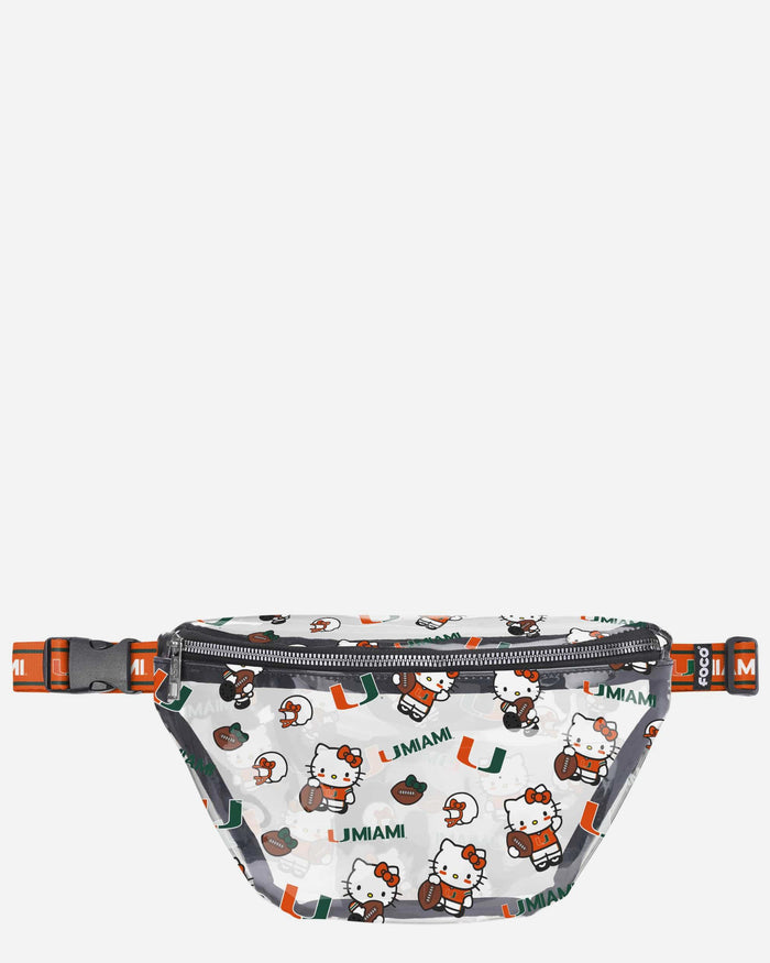 Miami Hurricanes Hello Kitty® Clear Fanny Pack FOCO - FOCO.com