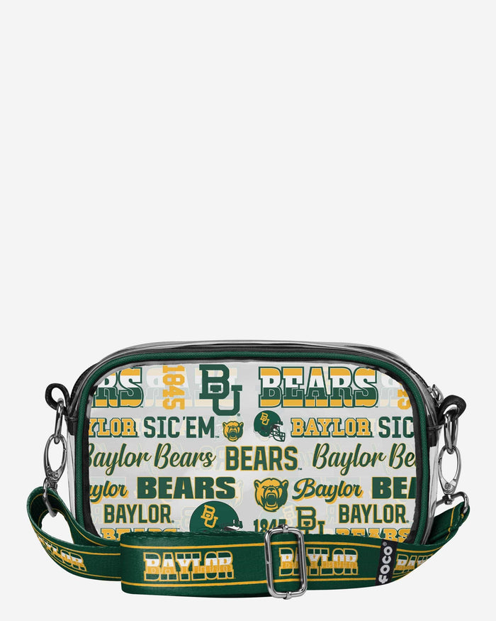 Baylor Bears Repeat Retro Print Clear Crossbody Bag FOCO - FOCO.com