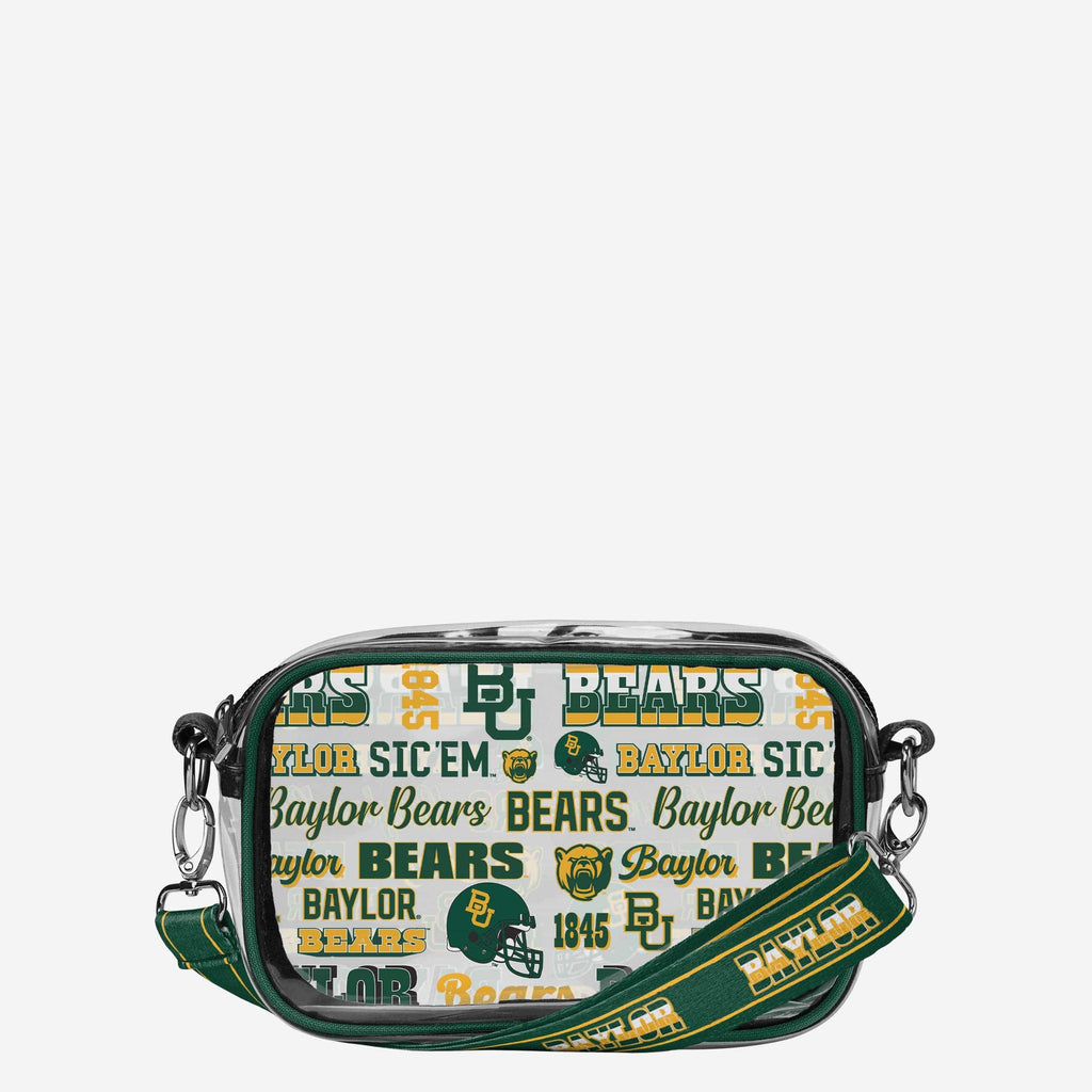 Baylor Bears Repeat Retro Print Clear Crossbody Bag FOCO - FOCO.com