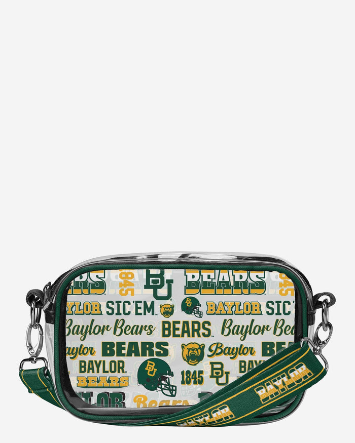 Baylor Bears Repeat Retro Print Clear Crossbody Bag FOCO - FOCO.com