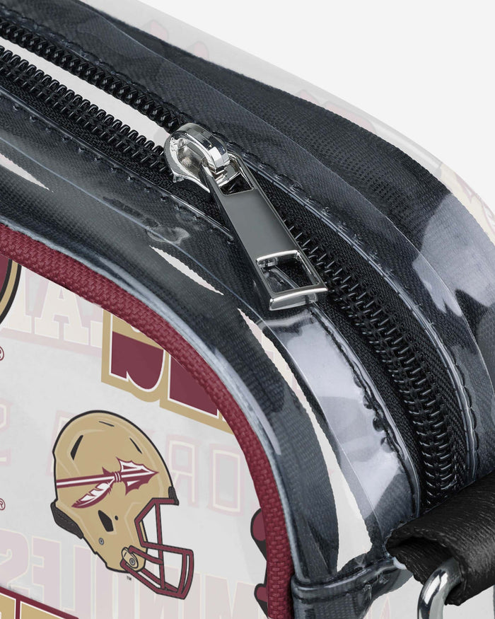 Florida State Seminoles Repeat Retro Print Clear Crossbody Bag FOCO - FOCO.com