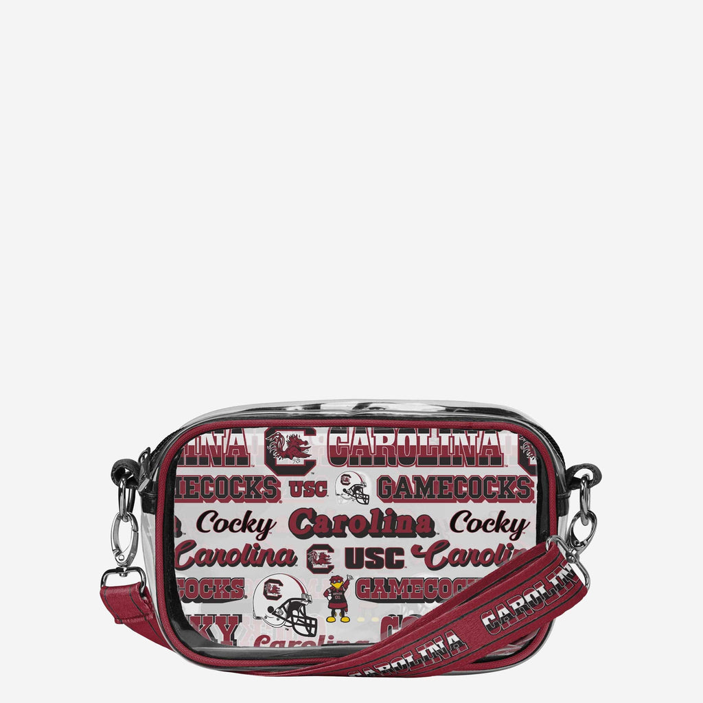 South Carolina Gamecocks Repeat Retro Print Clear Crossbody Bag FOCO - FOCO.com