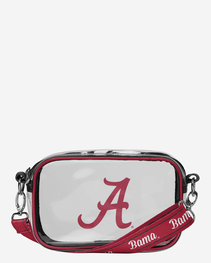 Alabama Crimson Tide Team Stripe Clear Crossbody Bag FOCO - FOCO.com