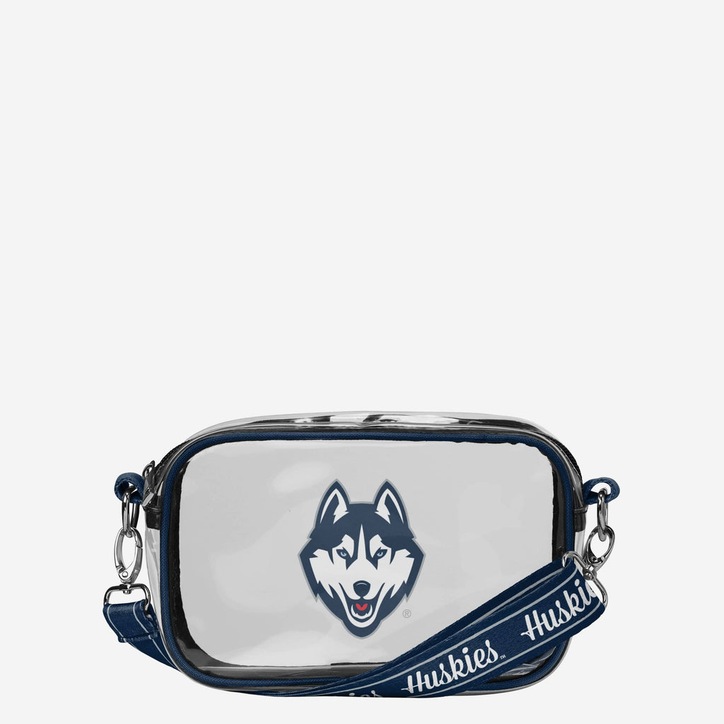 UConn Huskies Team Stripe Clear Crossbody Bag FOCO - FOCO.com