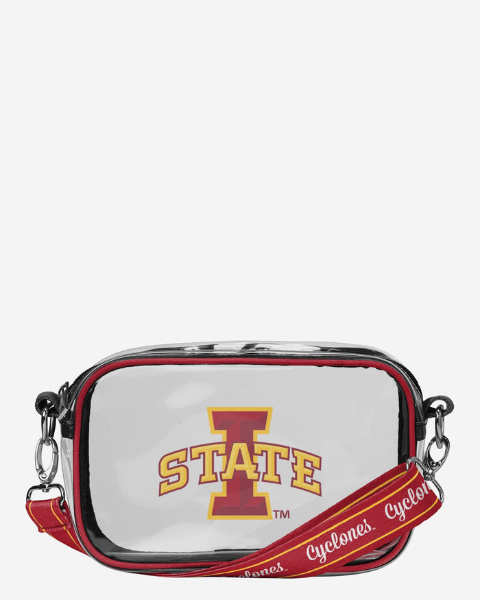 Iowa State Cyclones Team Stripe Clear Crossbody Bag FOCO - FOCO.com