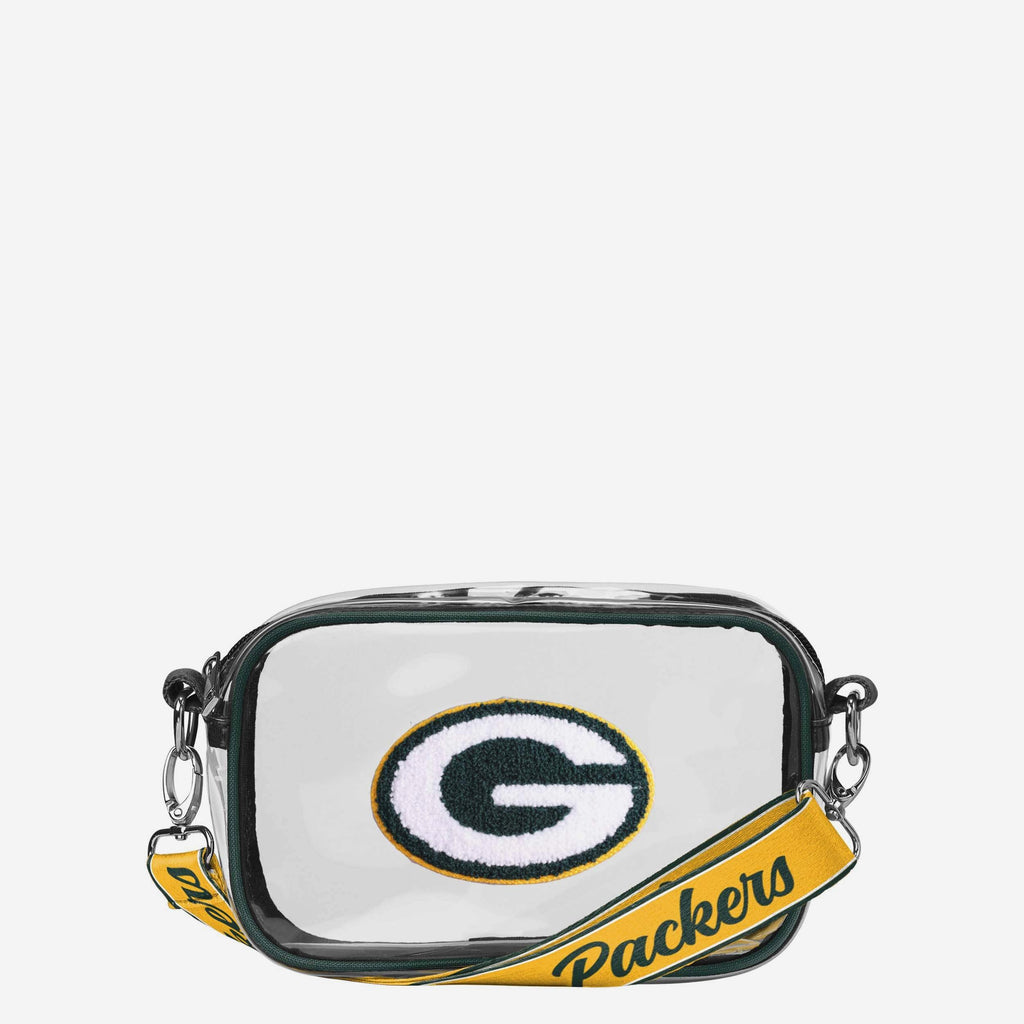 Green Bay Packers Chenille Logo Clear Crossbody Bag FOCO - FOCO.com