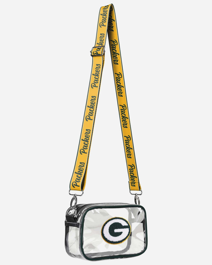 Green Bay Packers Chenille Logo Clear Crossbody Bag FOCO - FOCO.com