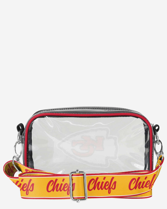 Kansas City Chiefs Chenille Logo Clear Crossbody Bag FOCO - FOCO.com