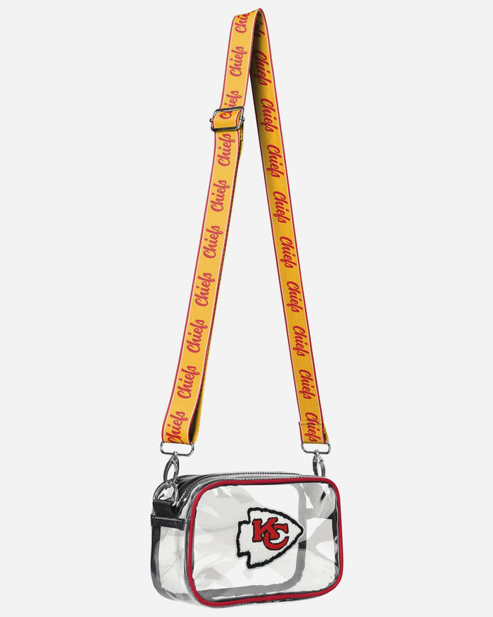 Kansas City Chiefs Chenille Logo Clear Crossbody Bag FOCO - FOCO.com