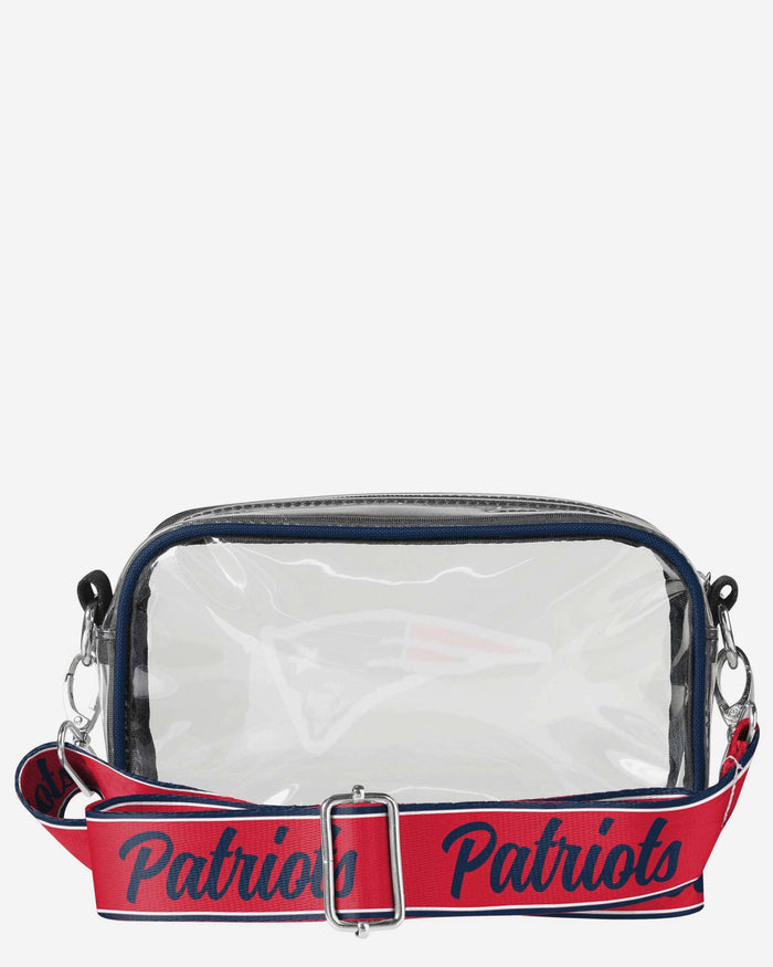 New England Patriots Chenille Logo Clear Crossbody Bag FOCO - FOCO.com