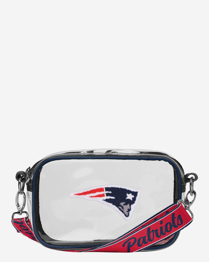 New England Patriots Chenille Logo Clear Crossbody Bag FOCO - FOCO.com