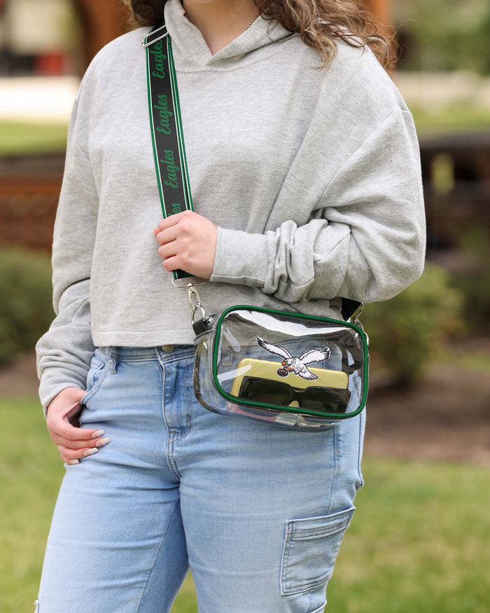 Philadelphia Eagles Chenille Logo Clear Crossbody Bag FOCO - FOCO.com