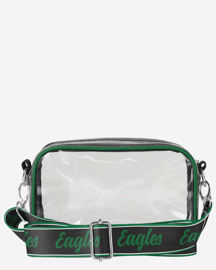 Philadelphia Eagles Chenille Logo Clear Crossbody Bag FOCO - FOCO.com