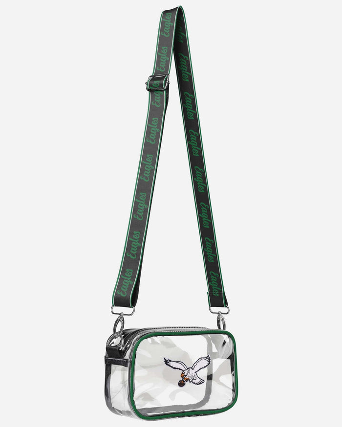 Philadelphia Eagles Chenille Logo Clear Crossbody Bag FOCO - FOCO.com