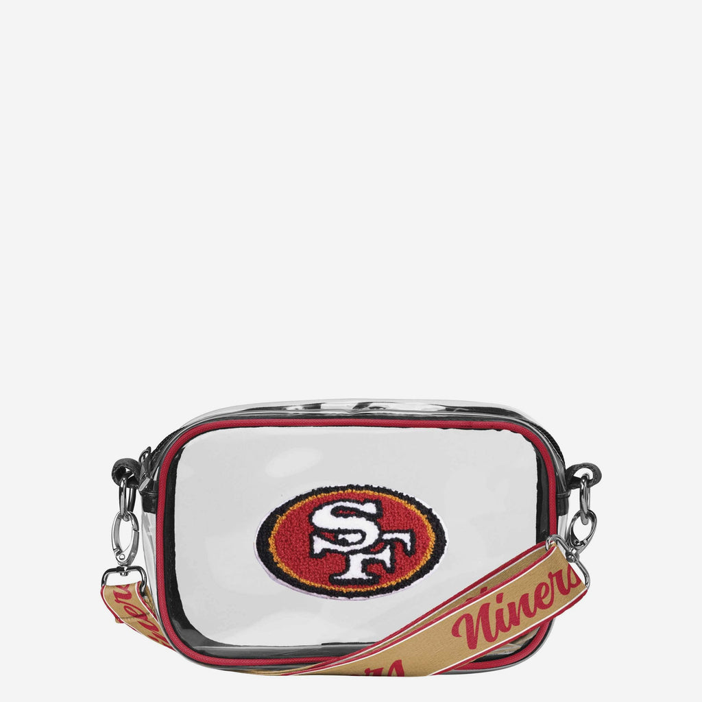 San Francisco 49ers Chenille Logo Clear Crossbody Bag FOCO - FOCO.com