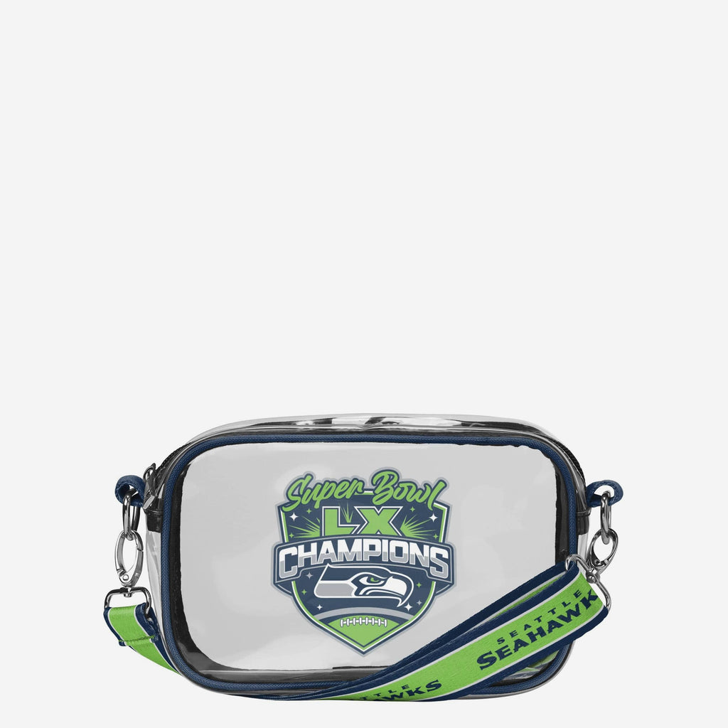 Seattle Seahawks Super Bowl LX Champions Clear Crossbody Bag FOCO - FOCO.com