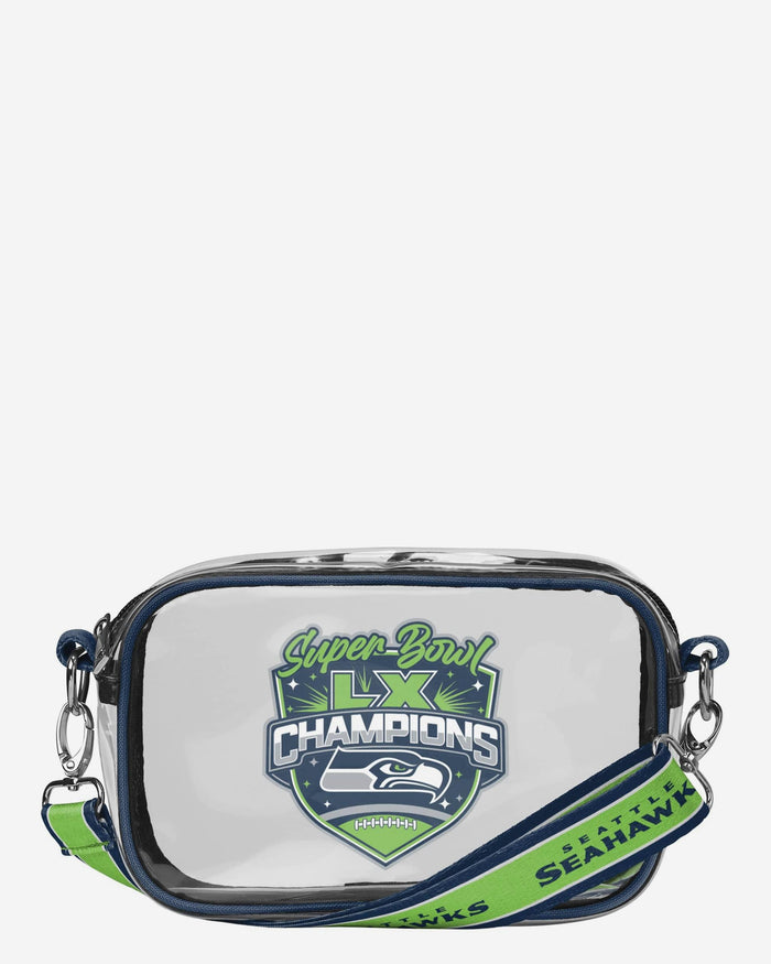 Seattle Seahawks Super Bowl LX Champions Clear Crossbody Bag FOCO - FOCO.com