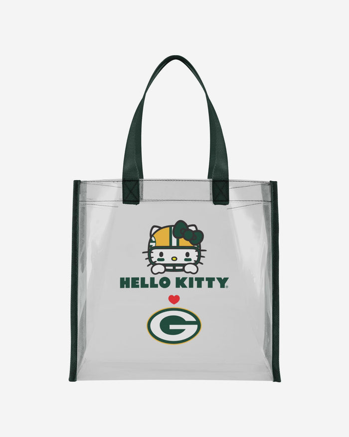 Green Bay Packers Hello Kitty® Clear Tote Bag FOCO - FOCO.com