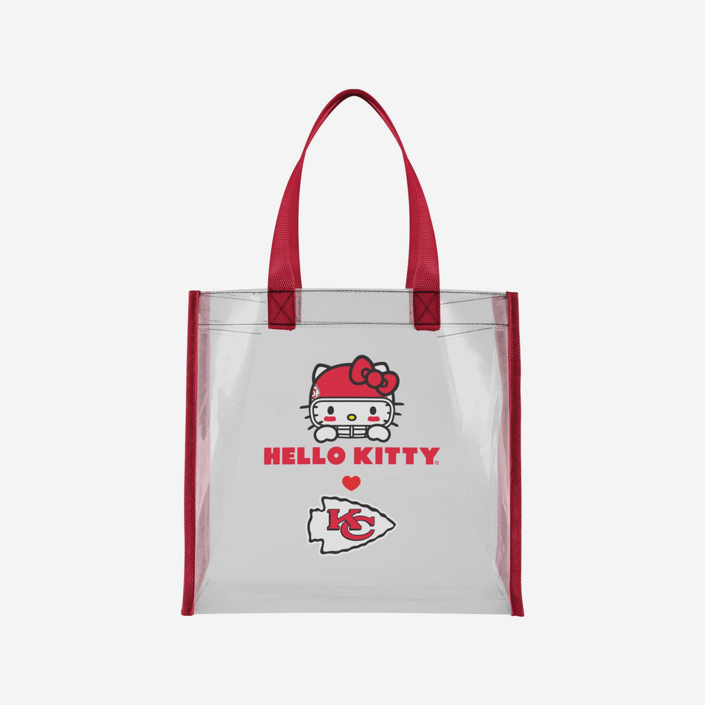 Kansas City Chiefs Hello Kitty® Clear Tote Bag FOCO - FOCO.com