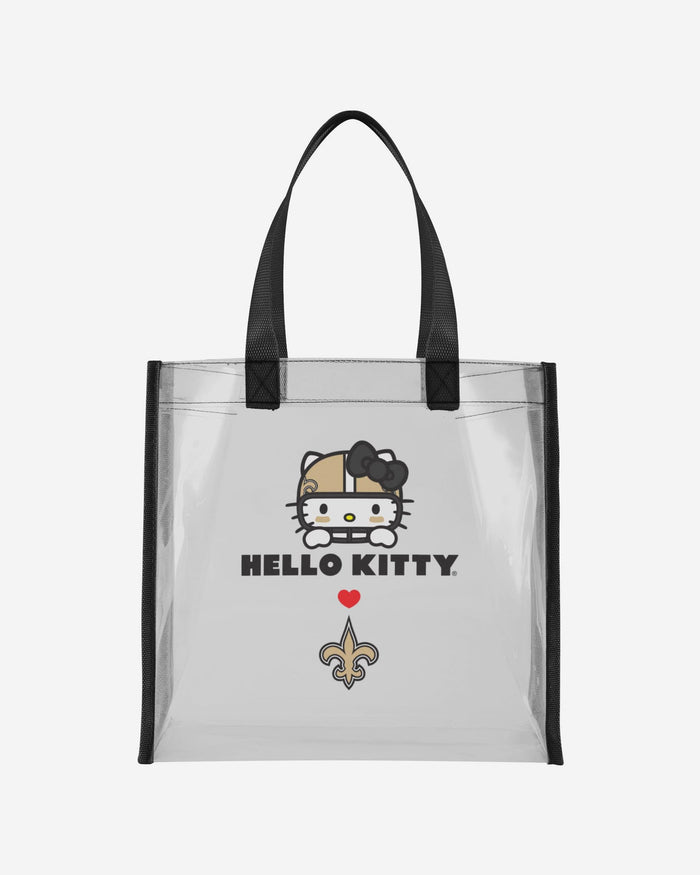 New Orleans Saints Hello Kitty® Clear Tote Bag FOCO - FOCO.com
