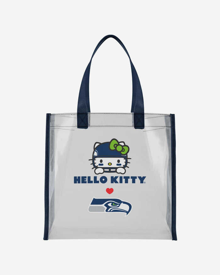Seattle Seahawks Hello Kitty® Clear Tote Bag FOCO - FOCO.com