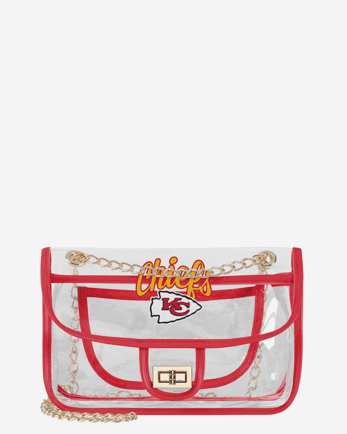 Kansas City Chiefs Clear Crossbody Chain Bag FOCO - FOCO.com