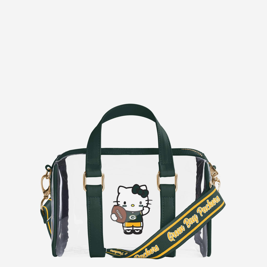 Green Bay Packers Hello Kitty® Clear Barrel Bag FOCO - FOCO.com