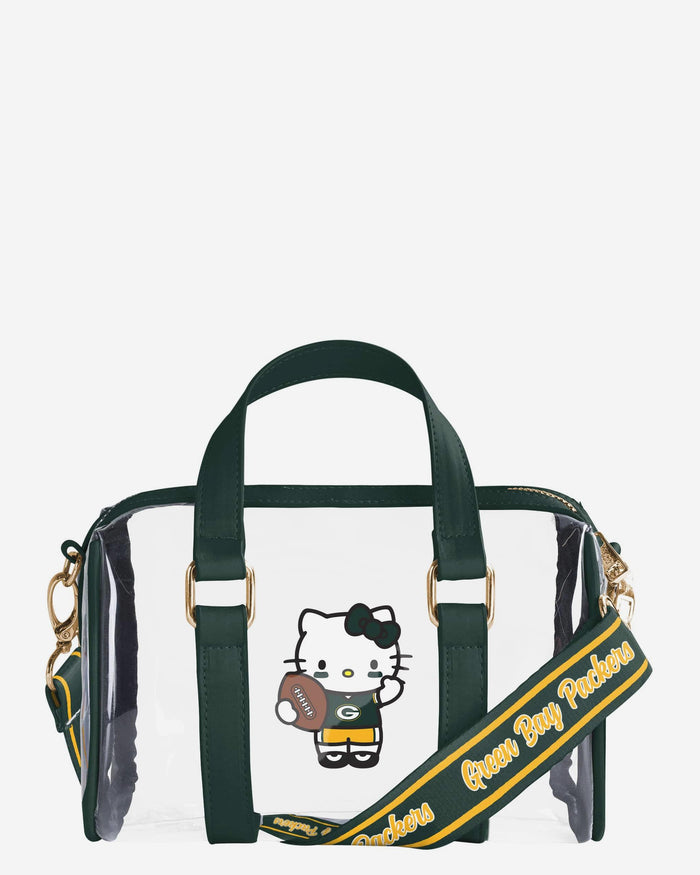 Green Bay Packers Hello Kitty® Clear Barrel Bag FOCO - FOCO.com