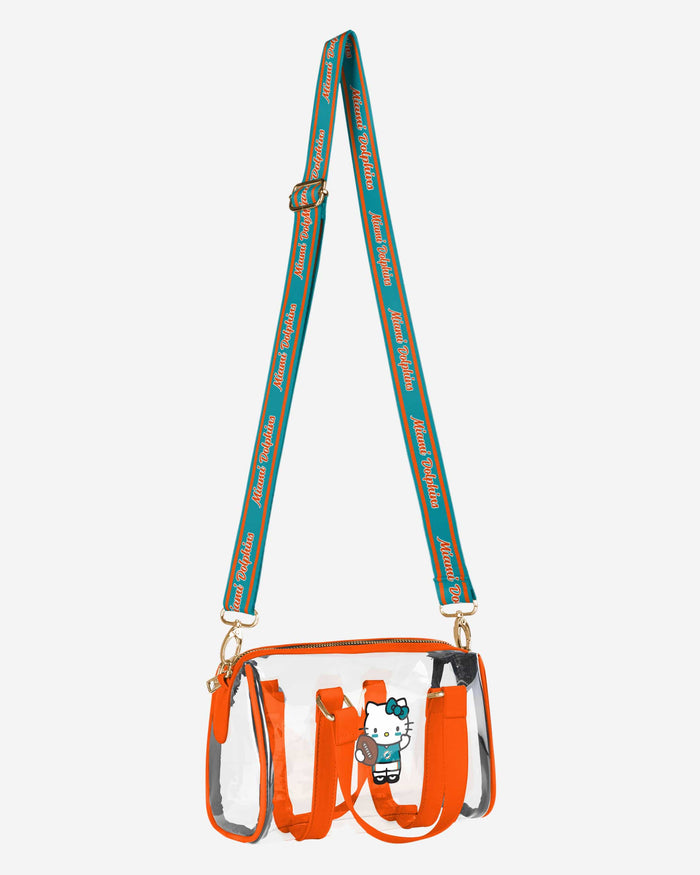 Miami Dolphins Hello Kitty® Clear Barrel Bag FOCO - FOCO.com