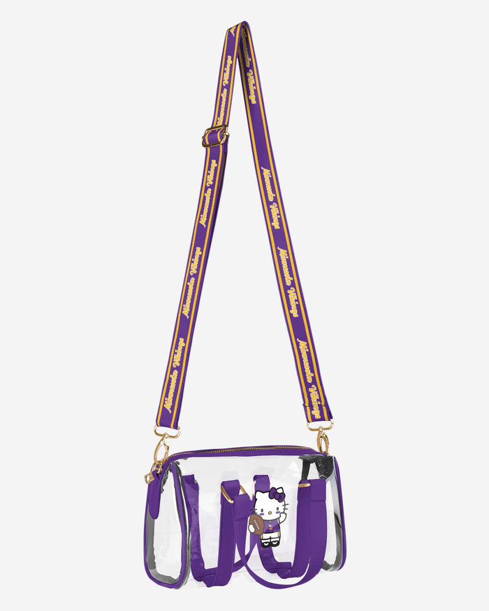 Minnesota Vikings Hello Kitty® Clear Barrel Bag FOCO - FOCO.com