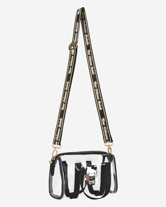 New Orleans Saints Hello Kitty® Clear Barrel Bag FOCO - FOCO.com