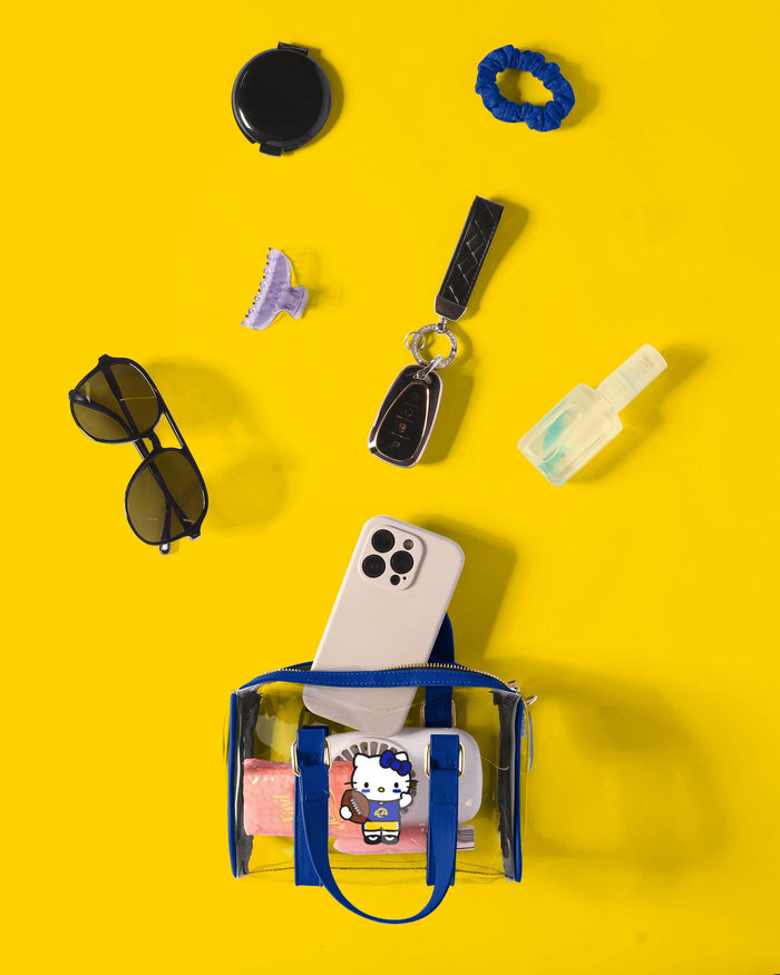 Los Angeles Rams Hello Kitty® Clear Barrel Bag FOCO - FOCO.com