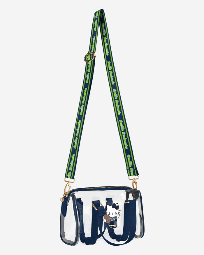 Seattle Seahawks Hello Kitty® Clear Barrel Bag FOCO - FOCO.com