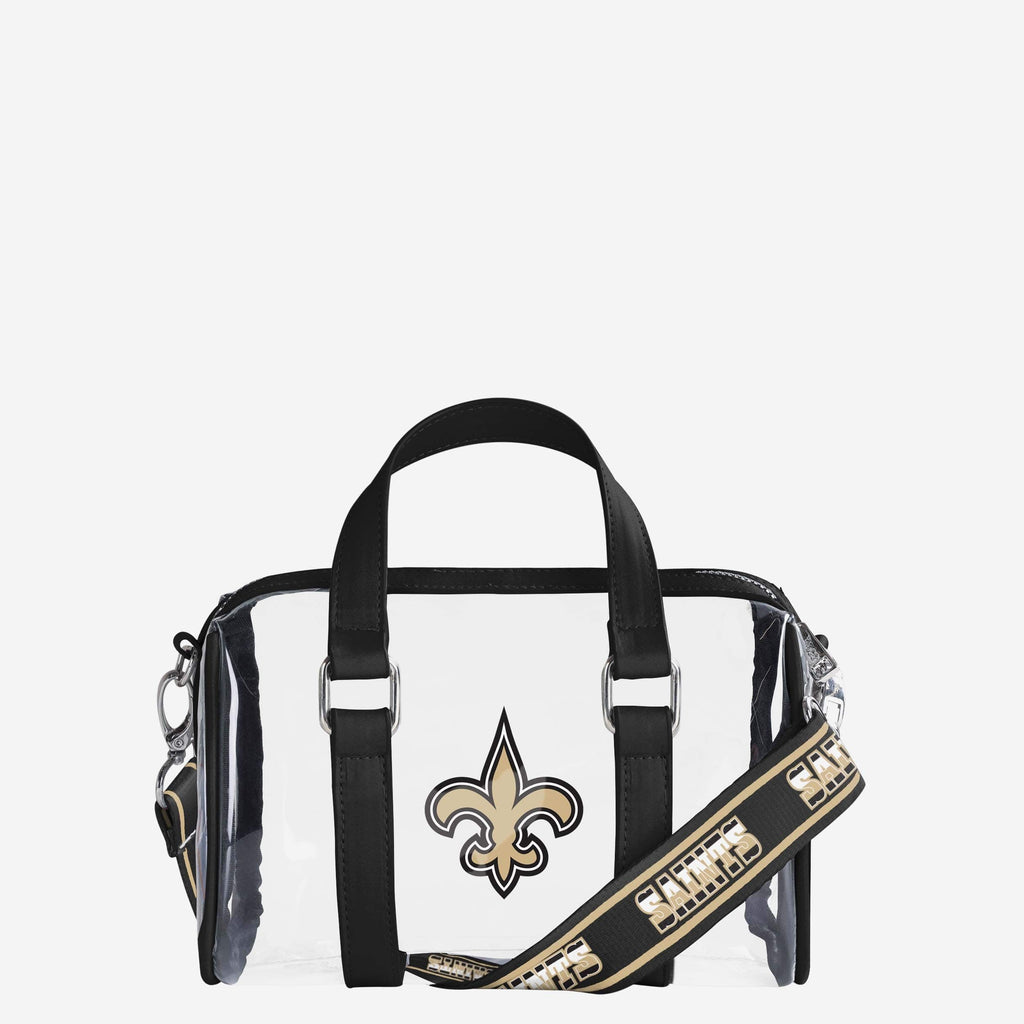 New Orleans Saints Clear Barrel Bag FOCO - FOCO.com