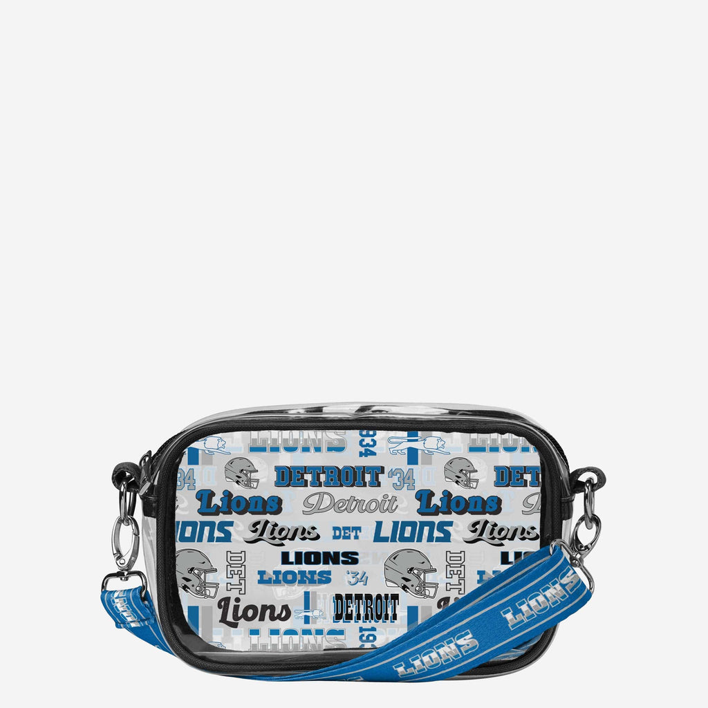 Detroit Lions Repeat Retro Print Clear Crossbody Bag FOCO - FOCO.com