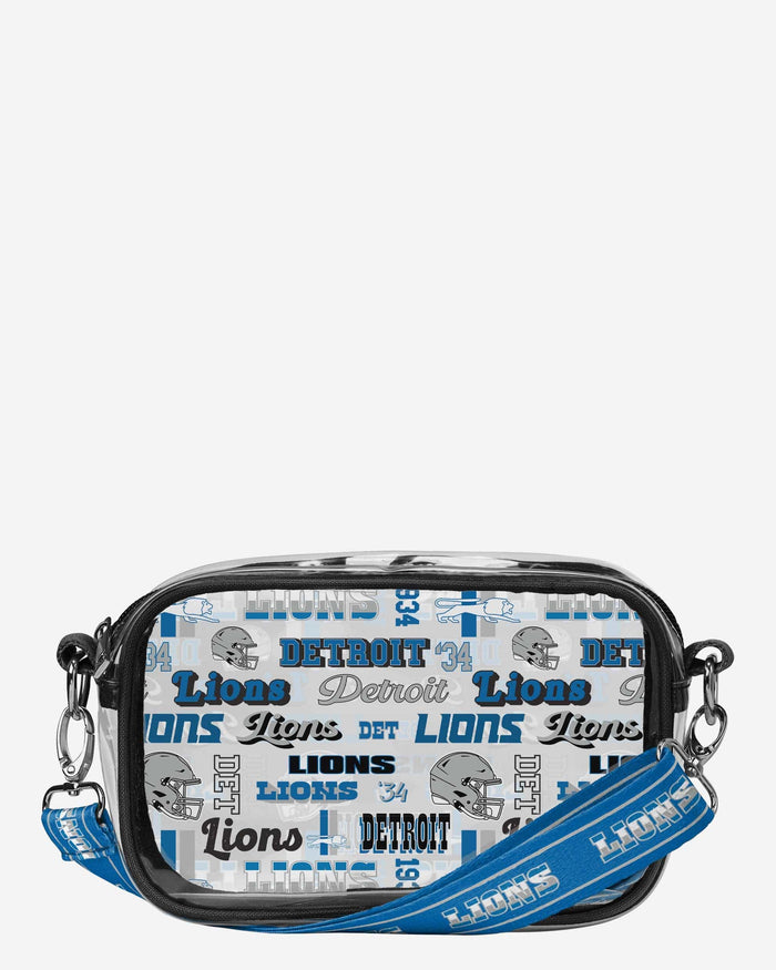 Detroit Lions Repeat Retro Print Clear Crossbody Bag FOCO - FOCO.com