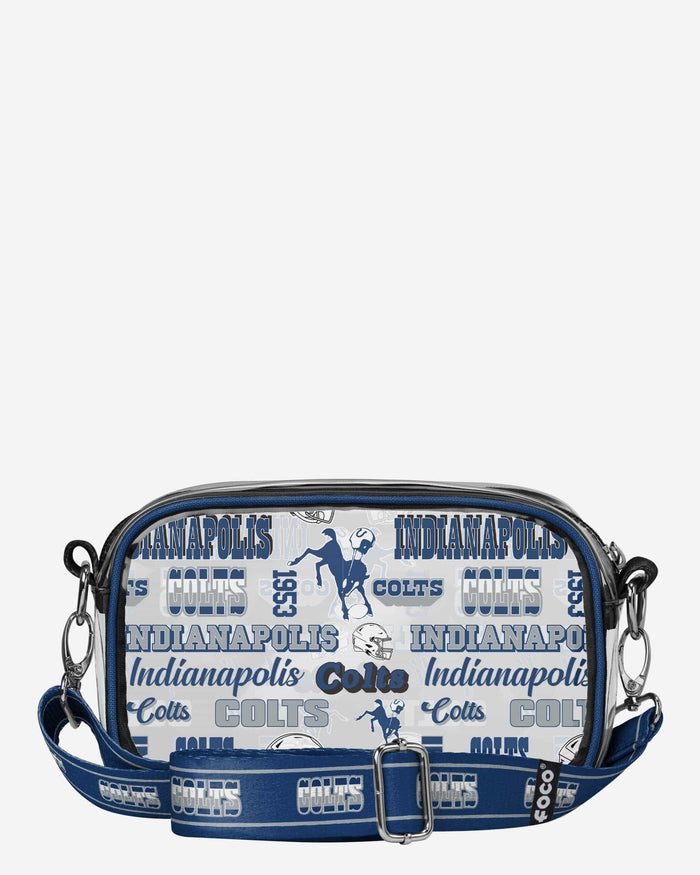 Indianapolis Colts Repeat Retro Print Clear Crossbody Bag FOCO - FOCO.com
