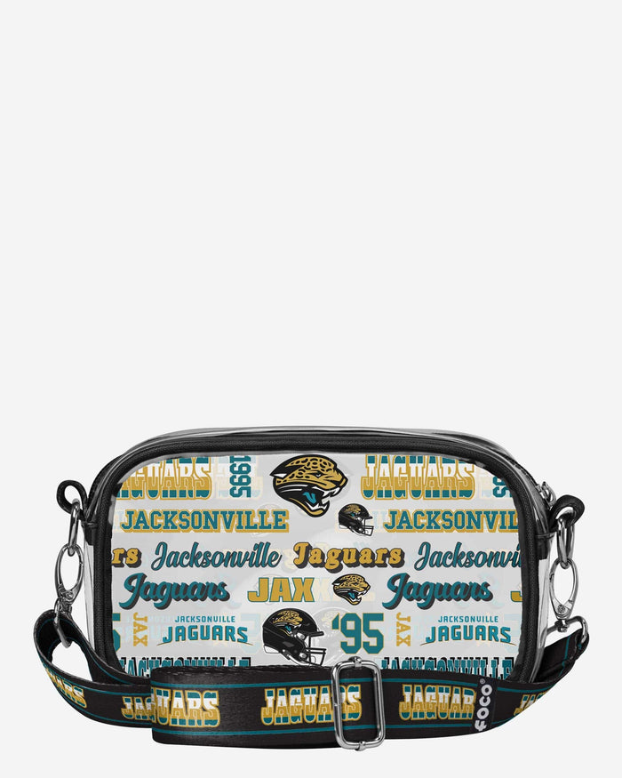 Jacksonville Jaguars Repeat Retro Print Clear Crossbody Bag FOCO - FOCO.com