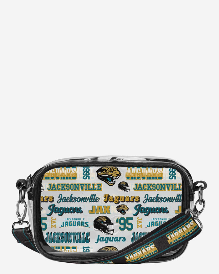 Jacksonville Jaguars Repeat Retro Print Clear Crossbody Bag FOCO - FOCO.com