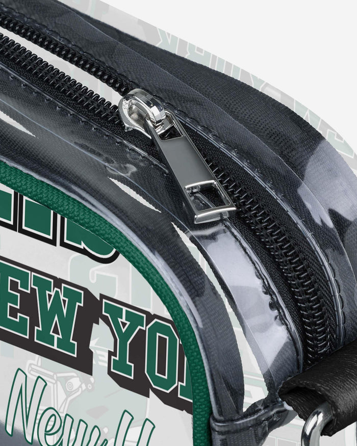 New York Jets Repeat Retro Print Clear Crossbody Bag FOCO - FOCO.com