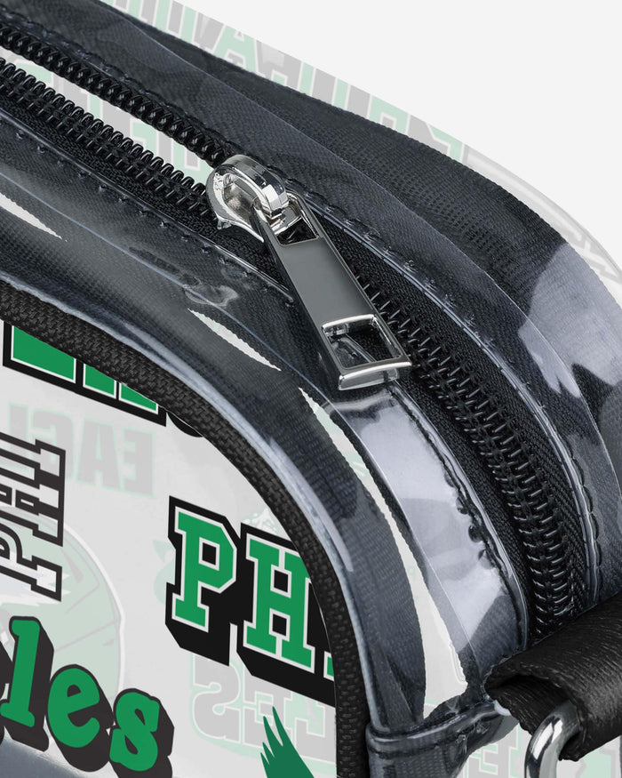 Philadelphia Eagles Repeat Retro Print Clear Crossbody Bag FOCO - FOCO.com