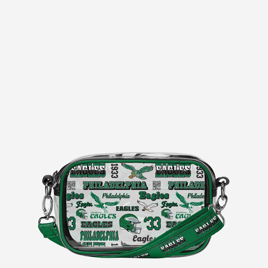 Philadelphia Eagles Repeat Retro Print Clear Crossbody Bag FOCO - FOCO.com