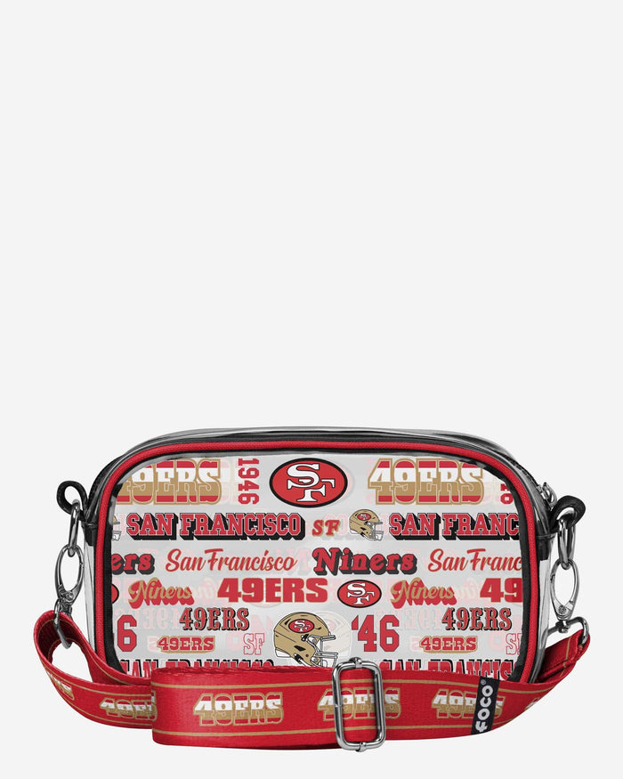 San Francisco 49ers Repeat Retro Print Clear Crossbody Bag FOCO - FOCO.com