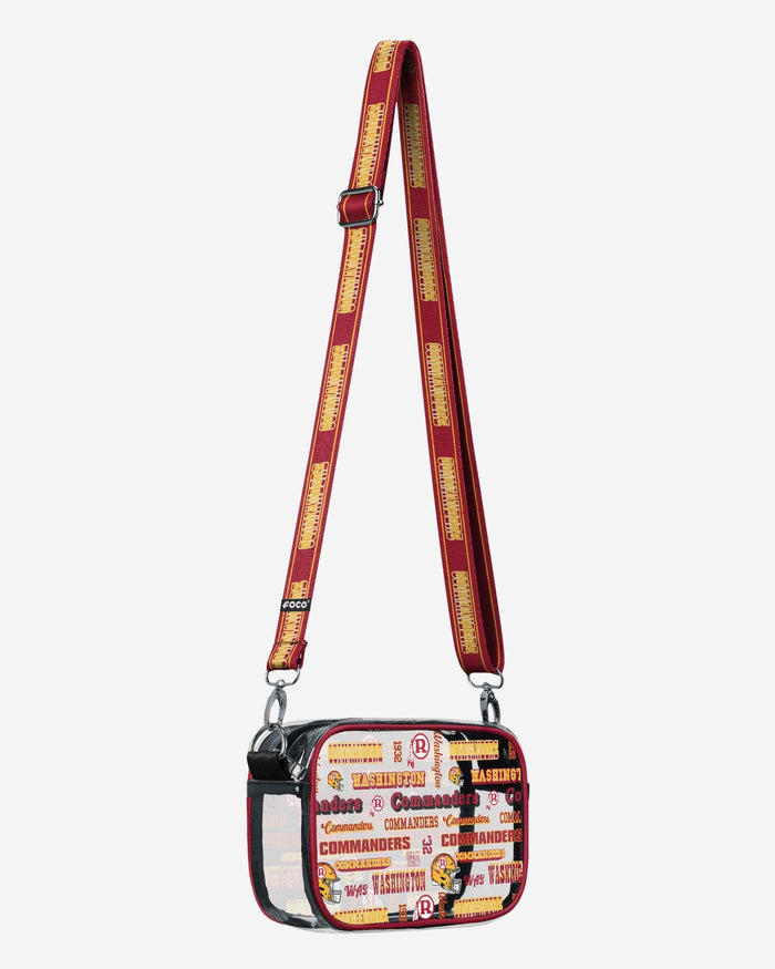 Washington Commanders Repeat Retro Print Clear Crossbody Bag FOCO - FOCO.com