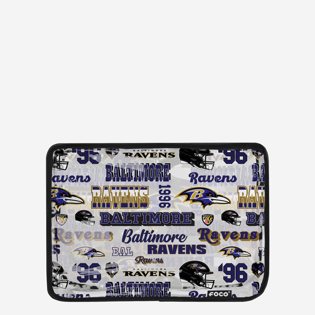 Baltimore Ravens Repeat Retro Print Clear Cosmetic Bag FOCO - FOCO.com