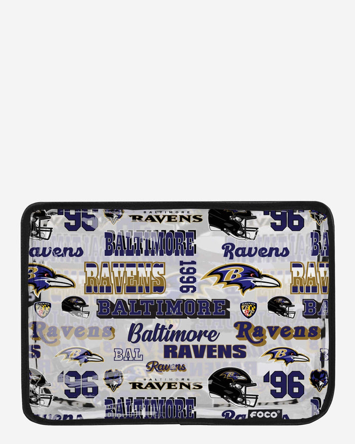 Baltimore Ravens Repeat Retro Print Clear Cosmetic Bag FOCO - FOCO.com