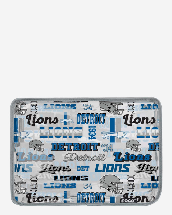 Detroit Lions Repeat Retro Print Clear Cosmetic Bag FOCO - FOCO.com