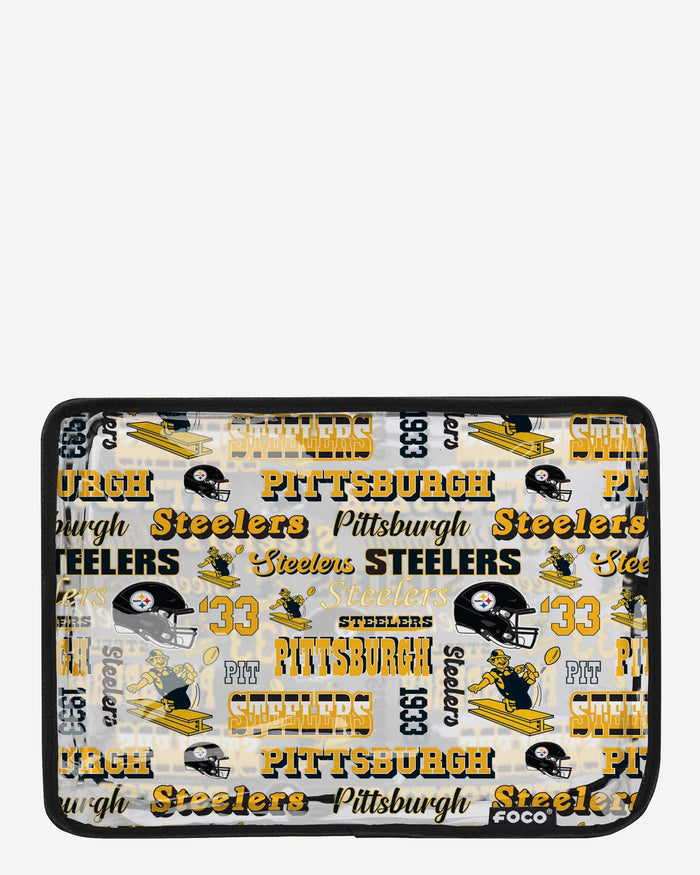Pittsburgh Steelers Repeat Retro Print Clear Cosmetic Bag FOCO - FOCO.com
